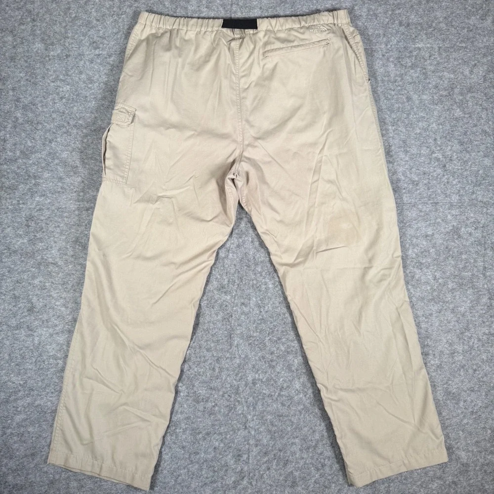 The North Face Hiking Pants Mens XL Tan Nylon‎ Cargo Belted Outdoor Trousers